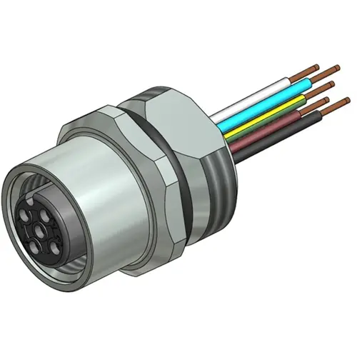 Heißes Angebot Einbaubuchse, M12, 4-polig, Litzenanschluss, Schraubverriegelung, gerade, 43-01000