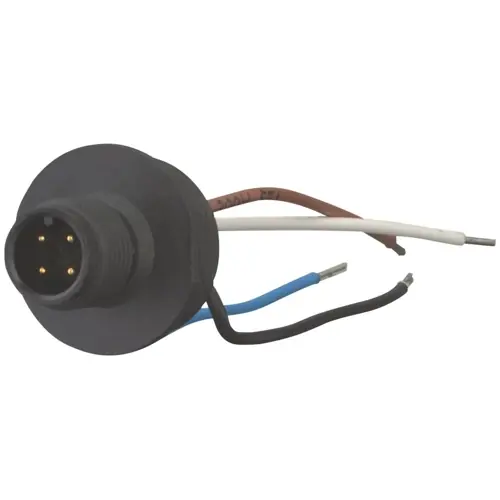 Zertifiziert Einbaustecker, M12, 4-polig, Litzenanschluss, gerade, 266135