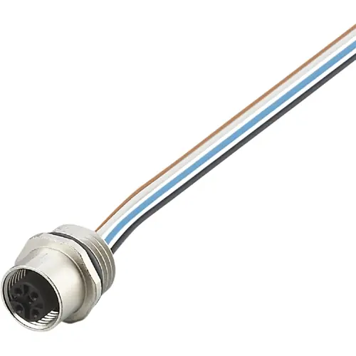 Einbaubuchse, M12, 4-polig, gerade, E70156 Neu