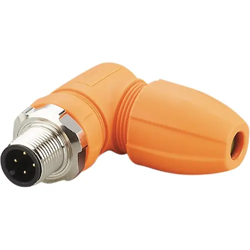 Stecker, M12, 4-polig, Schraubanschluss, abgewinkelt, EVC813 Zertifiziert