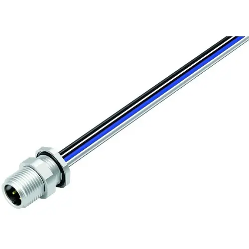 Einbaustecker, M12, 4-polig, Litzenanschluss, Schraubverriegelung, gerade, 76 1031 1011 00004-0200 Sofort Bestellen