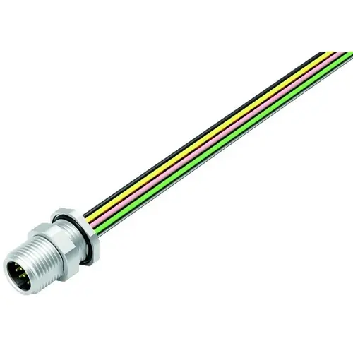 Einbaustecker, M12, 12-polig, Litzenanschluss, Schraubverriegelung, gerade, 76 1031 1011 00012-0200 Bestpreis