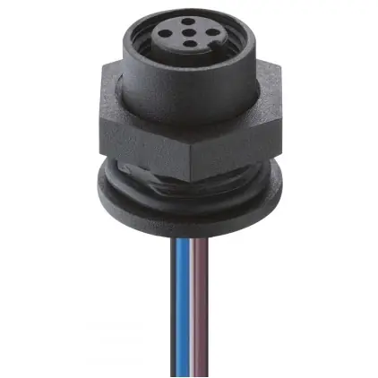 Saisonangebot Einbaubuchse, M12, 5-polig, gerade, 1221 05 T16CW100 0,5M