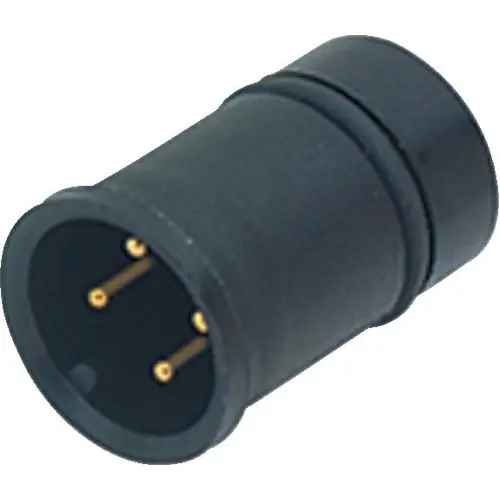 Saisonangebot Einbaustecker, M12, 4-polig, Lötanschluss, Schraubverriegelung, gerade, 09 0431 74 04