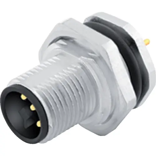 Preisknaller Einbaustecker, M12, 4-polig, THT, Schraubverriegelung, gerade, 09 0631 90 04