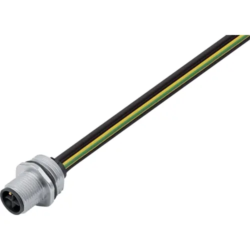 Schnäppchen Einbaustecker, M12, 2-polig + PE, Litzenanschluss, Schraubverriegelung, gerade, 09 0687 700 03