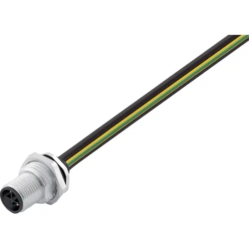 Online Kaufen Einbaustecker, M12, 3-polig + PE, Litzenanschluss, Schraubverriegelung, gerade, 09 0691 121 04