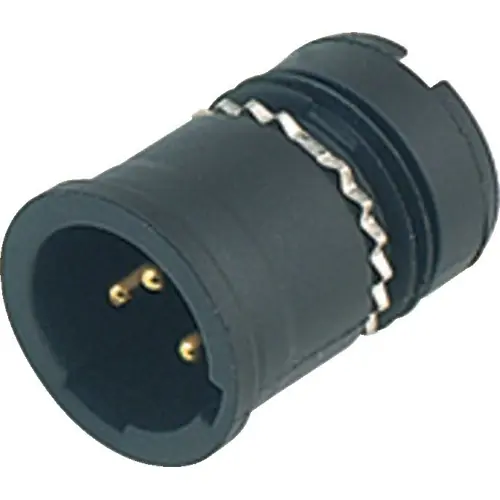 Einbaustecker, M12, 2-polig + PE, Lötanschluss, Schraubverriegelung, gerade, 09 2431 09 03 Preis Gesenkt