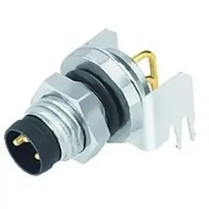 Nur Heute Einbaustecker, M8, 4-polig, THT, Snap-in/Schraubverriegelung, abgewinkelt, 09 3421 82 04