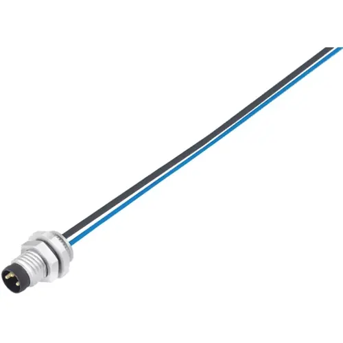 Markenware Einbaustecker, M8, 6-polig, Litzenanschluss, Schraubverriegelung, gerade, 09 3423 86 06