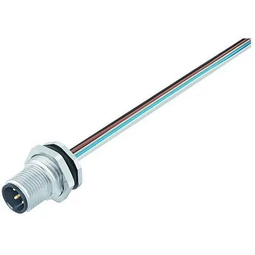 Finale Aktion Einbaustecker, M12, 4-polig, Litzenanschluss, Schraubverriegelung, gerade, 09 3431 116 04