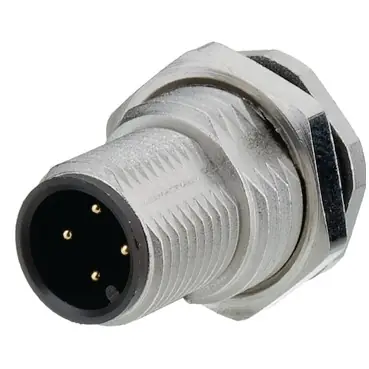 Einbaustecker, M12, 5-polig, THT, Schraubverriegelung, gerade, 09 3441 550 05 Markenware