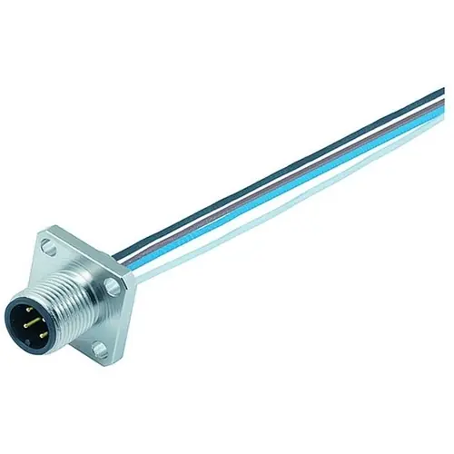 Aktuell Einbaustecker, M12, 5-polig, Litzenanschluss, Schraubverriegelung, gerade, 09 3443 00 05