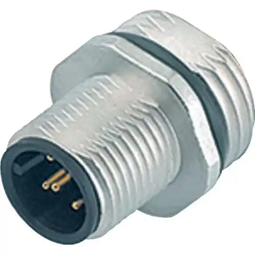 Einbaustecker, M12, 4-polig, Lötanschluss, Schraubverriegelung, gerade, 86 0231 0002 00004 Neue Kollektion
