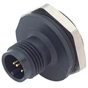 Wochenendangebot Einbaustecker, M12, 4-polig, Lötanschluss, Schraubverriegelung, gerade, 86 4531 1002 00004