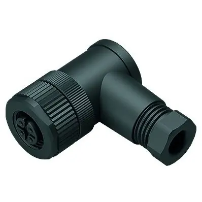 Kostenloser Versand Kupplung, M12, 4-polig, Schraubanschluss, Schraubverriegelung, abgewinkelt, 99 0430 69 04