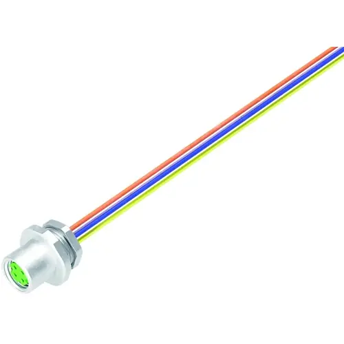 Einbaubuchse, M8, 4-polig, Litzenanschluss, Schraubverriegelung, gerade, 76 6220 0011 00404-0200 Neu Im Sortiment