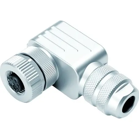 Billig Kupplung, M12, 8-polig, Schraubanschluss, Schraubverriegelung, abgewinkelt, 99 1486 822 08