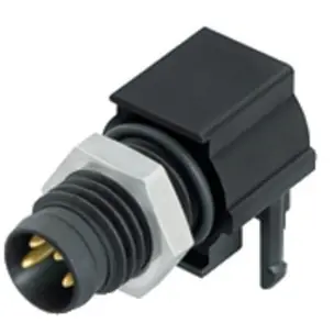 Einbaustecker, M8, 4-polig, THR, Snap-in/Schraubverriegelung, abgewinkelt, 99 3391 282 04 Preisreduziert