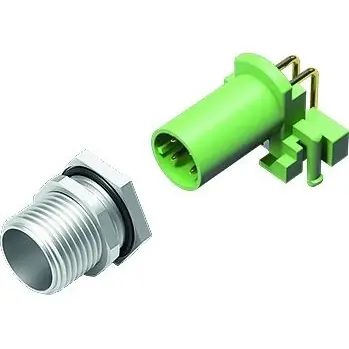 Aktuell Einbaustecker, M12, 4-polig, THR, Schraubverriegelung, abgewinkelt, 99 3731 202 04