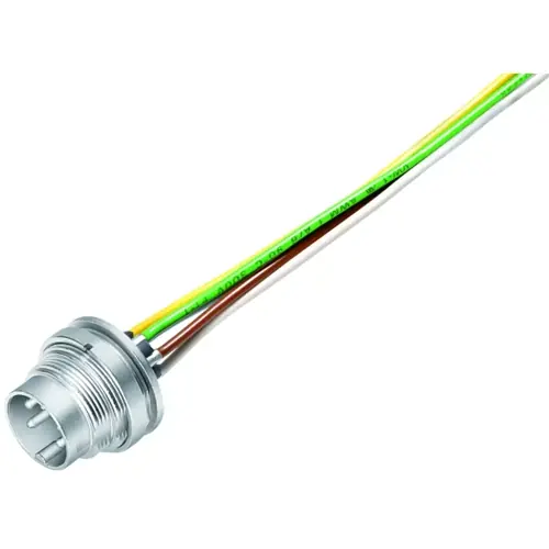 Einbaustecker, M16, 4-polig, Litzenanschluss, Schraubverriegelung, gerade, 09 0311 782 04 Abverkauf