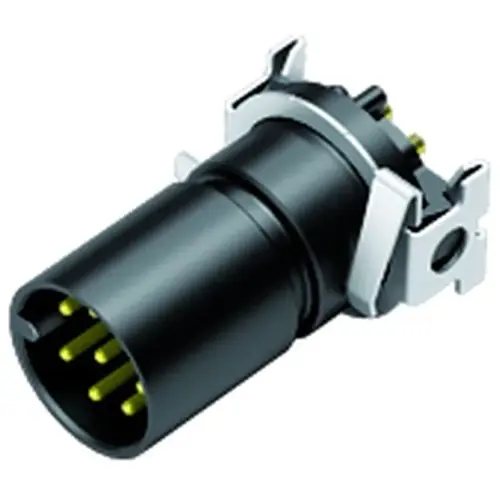 Billig Einbaustecker, M12, 4-polig, SMD, Schraubverriegelung, gerade, 09 0431 601 04
