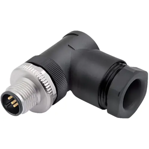 Begrenztes Angebot Stecker, M12, 4-polig, Schraubanschluss, Schraubverriegelung, abgewinkelt, 99 0429 58 04