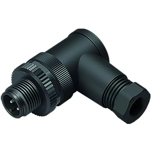 Sonderaktion Stecker, M12, 4-polig, Schraubanschluss, Schraubverriegelung, abgewinkelt, 99 0429 69 04