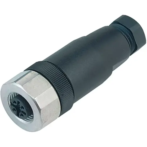 Kupplung, M12, 4-polig, Schraubanschluss, Schraubverriegelung, gerade, 99 0430 82 04 Finale Aktion