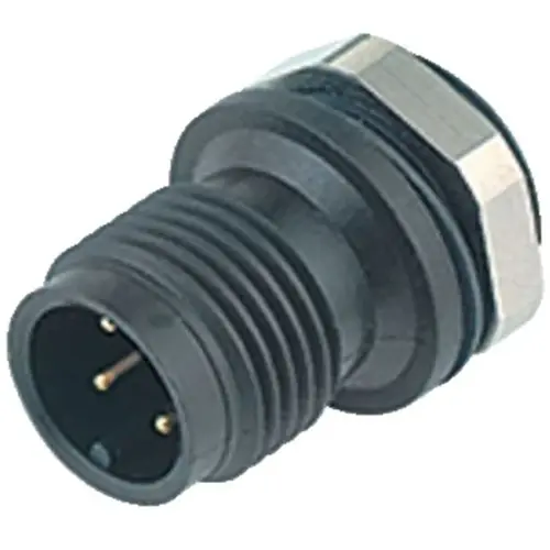 Einbaustecker, M12, 4-polig, Lötanschluss, Schraubverriegelung, gerade, 09 0431 90 04 Abverkauf