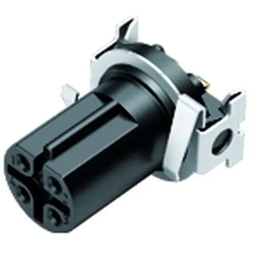 Einbaubuchse, M12, 4-polig, SMD, Schraubverriegelung, gerade, 09 0442 601 04 Geprüft