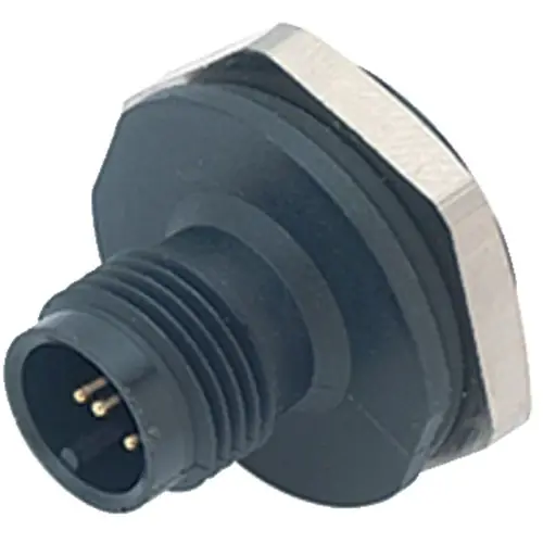 Einbaustecker, M12, 4-polig, Lötanschluss, Schraubverriegelung, gerade, 86 4633 1002 00004 Jetzt Bestellen