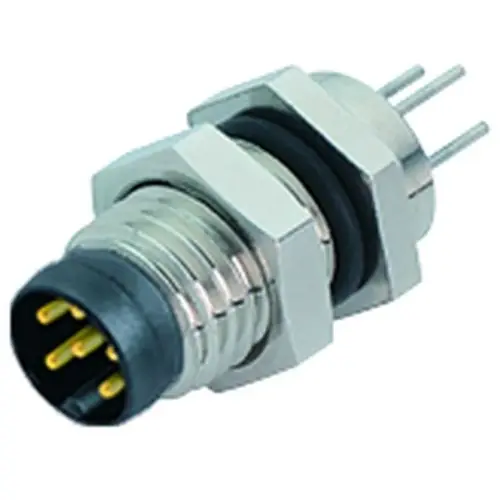 Einbaustecker, M8, 6-polig, THT, Schraubverriegelung, gerade, 86 6119 1100 00006 Geprüft