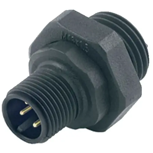 Solange Der Vorrat Reicht Einbaustecker, M12, 4-polig, Lötanschluss, Schraubverriegelung, gerade, 09 0439 397 04