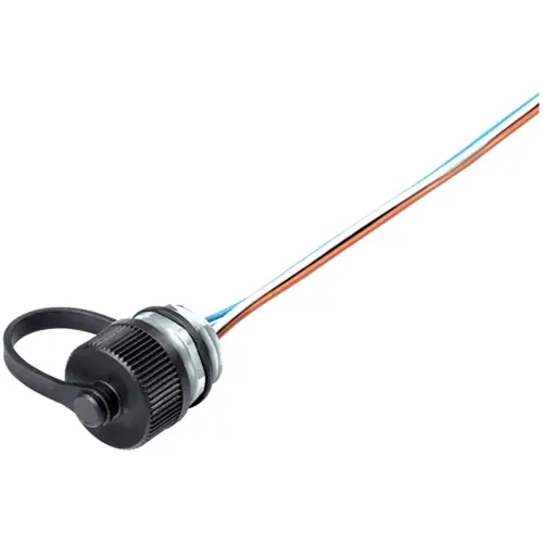 Geprüft Einbaustecker, M12, 4-polig, Litzenanschluss, Schraubverriegelung, gerade, 09 3431 284 04