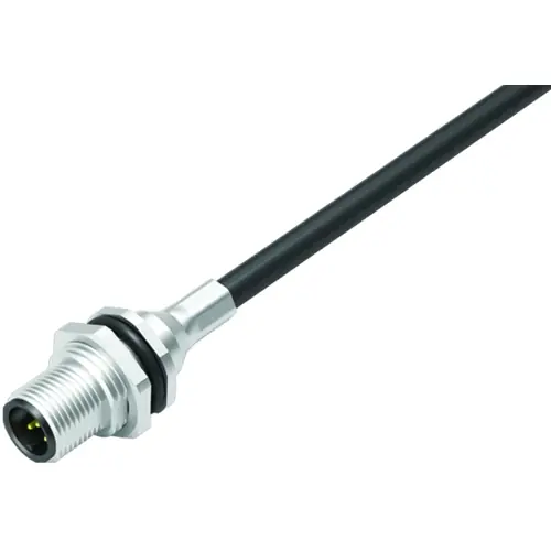 Einbaustecker, M12, 5-polig, Kabelanschluss, Schraubverriegelung, gerade, 70 3441 287 05 Geprüft
