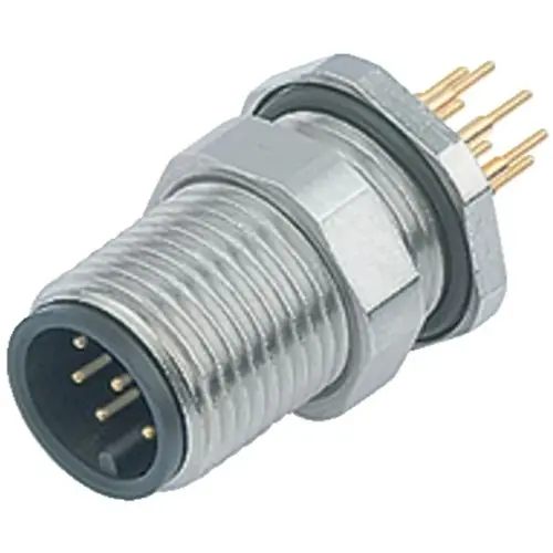 Einbaustecker, M12, 5-polig, THT, Schraubverriegelung, gerade, 86 1031 1100 00005 Letzte Chance