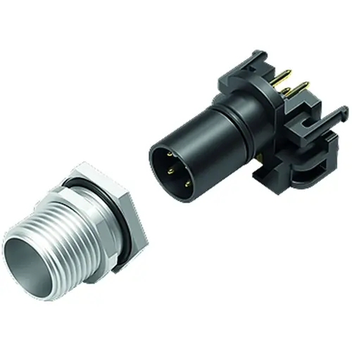 Einbaustecker, M12, 4-polig, Lötstifte, Schraubverriegelung, gerade, 99 3431 458 04 Sofort Bestellen