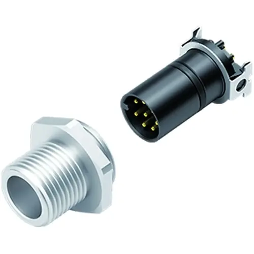 Einbaustecker, M12, 8-polig, SMD, Schraubverriegelung, gerade, 99 3481 351 08 Highlight