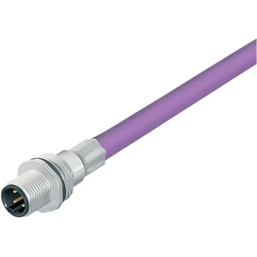 Einbaustecker, M12, 2-polig, Kabelanschluss, Schraubverriegelung, gerade, 70 4433 246 04 Solange Der Vorrat Reicht