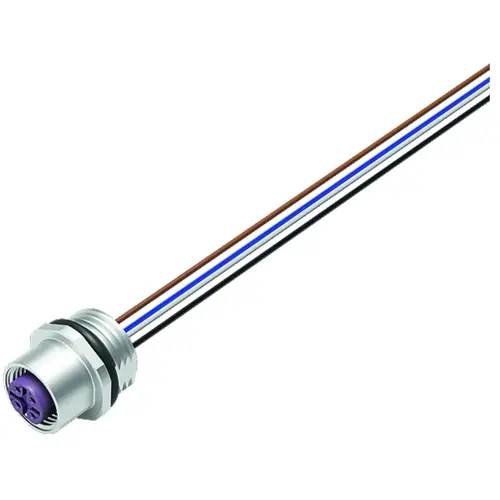 Rabatt Einbaubuchse, M12, 5-polig, Litzenanschluss, Schraubverriegelung, gerade, 76 0234 0011 00105-0200