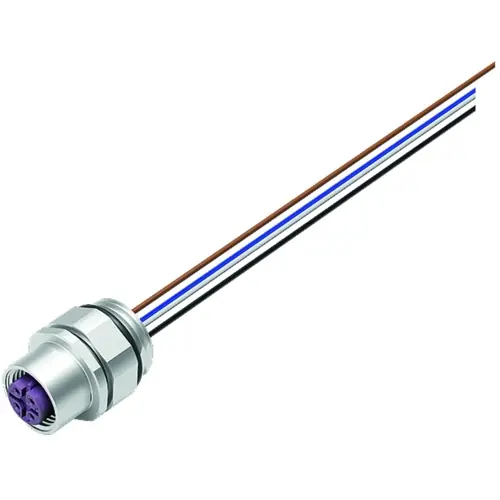 Rabatt Einbaubuchse, M12, 5-polig, Litzenanschluss, Schraubverriegelung, gerade, 76 0734 0011 00105-0200