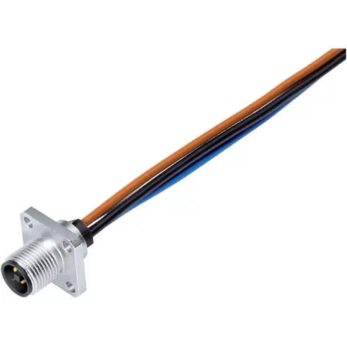 Einbaustecker, M12, 4-polig, Litzenanschluss, Schraubverriegelung, gerade, 09 0631 070 04 Bestseller