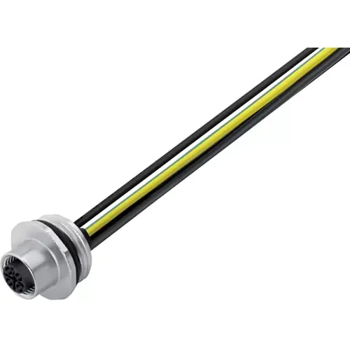 Einbaubuchse, M12, 3-polig + PE, Litzenanschluss, Schraubverriegelung, gerade, 09 0692 642 04 Preisknaller