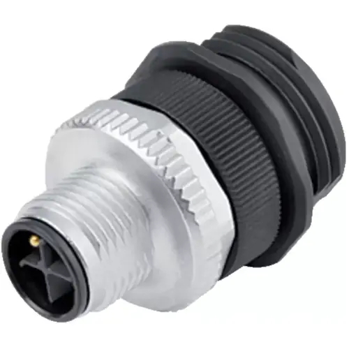 Einbaustecker, M12, 3-polig + PE, Schraubanschluss, Schraubverriegelung, gerade, 99 0693 500 04 Kostenloser Rückversand