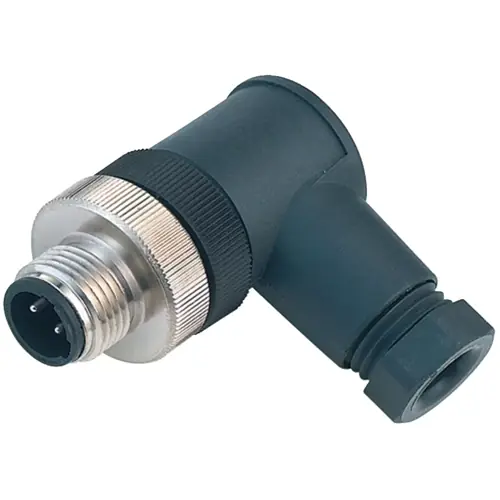 Stecker, M12, 2-polig + PE, Schraubanschluss, Schraubverriegelung, abgewinkelt, 99 2529 24 03 Zertifiziert