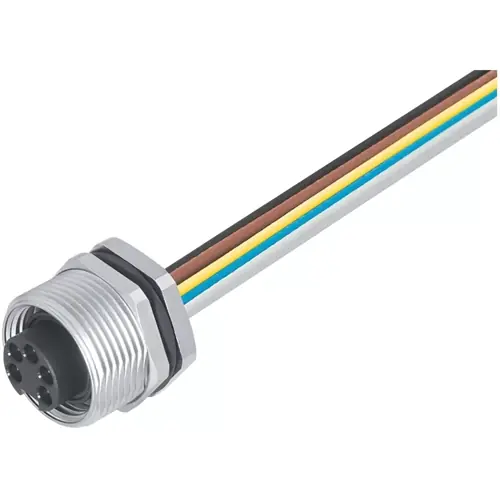 Top-Angebot Einbaubuchse, 7/8", 2-polig + PE, Litzenanschluss, Schraubverriegelung, gerade, 09 2446 100 03