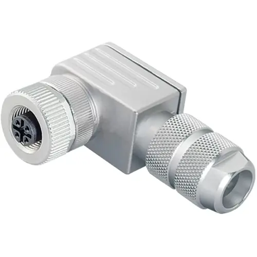 Kupplung, M12, 4-polig, Schraubanschluss, Schraubverriegelung, abgewinkelt, 99 3728 820 04 Neue Ware