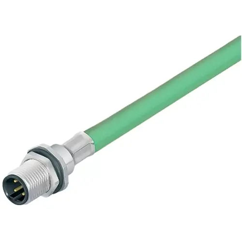 Einbaustecker, M12, 4-polig, Kabelanschluss, Schraubverriegelung, gerade, 70 3733 706 04 Finale Aktion