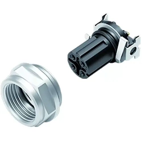 Einbaubuchse, M12, 4-polig, SMD, Schraubverriegelung, gerade, 99 3732 401 04 Neuheit